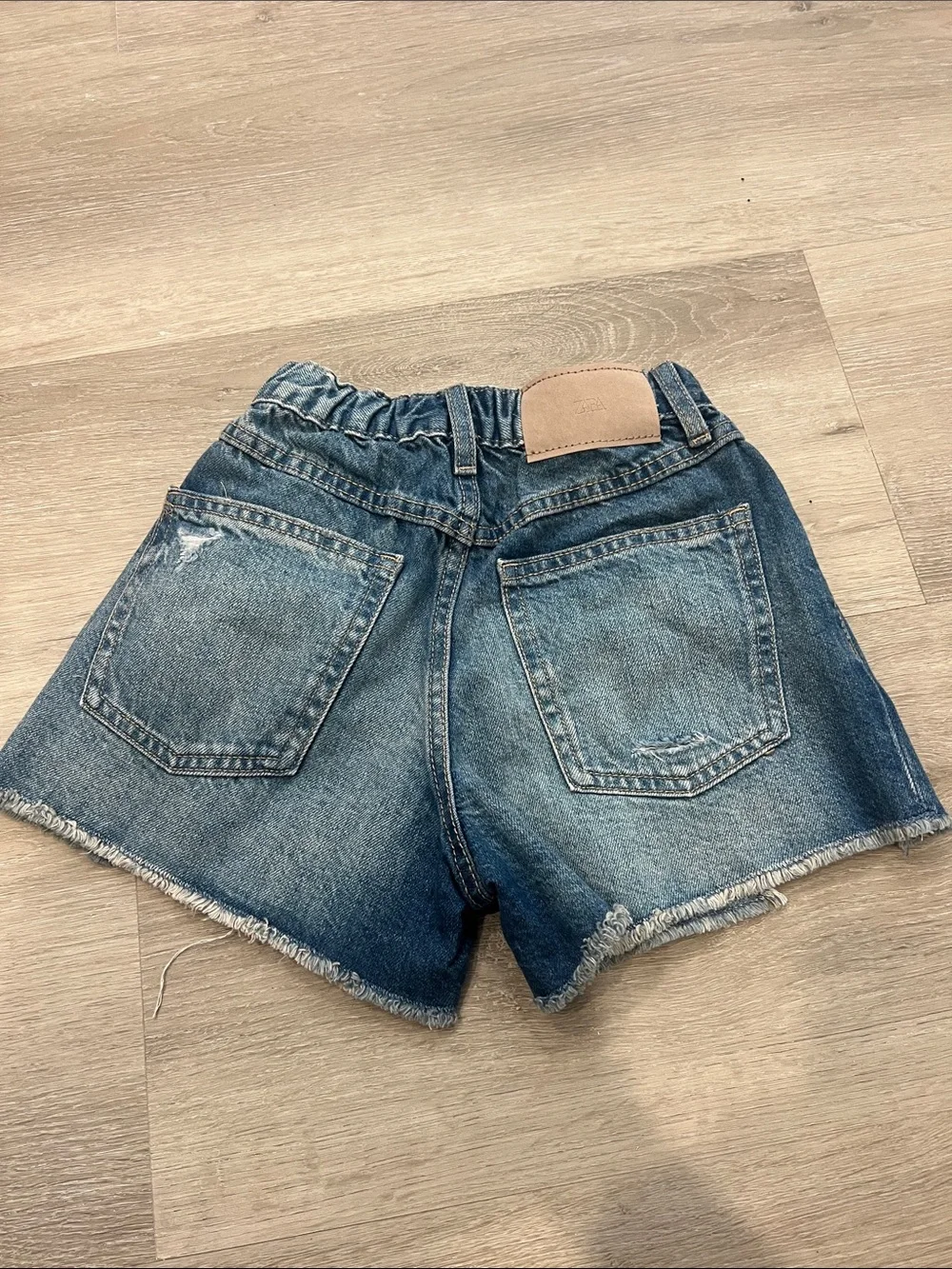 Kids Distressed Denim Shorts - Zara